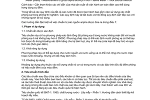 Tiêu chuẩn Việt Nam TCVN 6053:1995 (ISO 9696: 1992) về chất lượng nước - Đo tổng độ phóng xạ anpha trong nước không mặn - Phương pháp nguồn dày do Bộ Khoa học Công nghệ và Môi trường ban hành