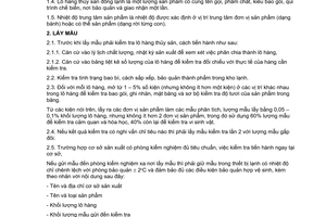 Tiêu chuẩn Việt Nam TCVN 2068:1986 về thủy sản đông lạnh - Phương pháp thử