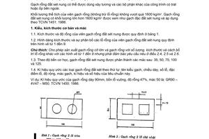 Tiêu chuẩn Việt Nam TCVN 1450:1986 về gạch rỗng đất sét nung