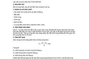 Tiêu chuẩn Việt Nam TCVN 4070:1985 về Kẹo - Phương pháp xác định hàm lượng tro
