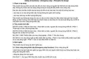 Tiêu chuẩn Việt Nam TCVN 6719:2000 (ISO 13850 : 1996) về an toàn máy - dừng khẩn cấp - nguyên tắc thiết kế do Bộ Khoa học Công nghệ và Môi trường ban hành