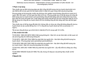 Tiêu chuẩn Việt Nam TCVN 6750:2000 (ISO 11632 : 1998) về sự phát thải của nguồn tĩnh - xác định nồng độ khối lượng của lưu huỳnh đioxit - phương pháp sắc ký ion do Bộ Khoa học Công nghệ và Môi trường ban hành