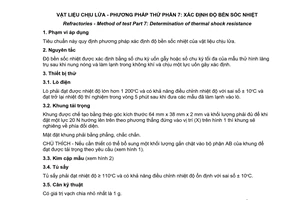 Tiêu chuẩn quốc gia TCVN 6530-7:2000 về Vật liệu chịu lửa - Phương pháp thử - Phần 7: Xác định độ bền sốc nhiệt