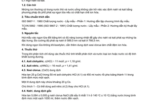 Tiêu chuẩn Việt Nam TCVN 6196-3:2000 (ISO 9964-3 : 1993) về chất lượng nước - xác định natri và kali - Phần 3: Xác định natri và kali bằng đo phổ phát xạ ngọn lửa