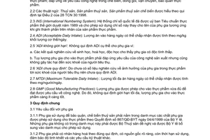 Tiêu chuẩn ngành 28TCN 156:2000 về qui định sử dụng phụ gia thực phẩm trong chế biến thuỷ sản