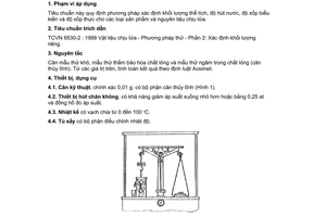 Tiêu chuẩn quốc gia TCVN 6530-3:1999 về Vật liệu chịu lửa - Phương pháp thử - Phần 3: Xác định khối lượng thể tích, độ hút nước, độ xốp biểu kiến và độ xốp thực