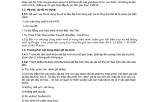 Tiêu chuẩn ngành 14 TCN 116:1999 về thành phần khối lượng khảo sát địa hình trong các giai đoạn lập dự án và thiết kế công trình thuỷ lợi