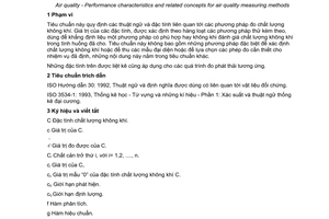 Tiêu chuẩn Việt Nam TCVN 6500:1999 (ISO 6879 : 1995) về chất lượng không khí - những đặc tính và khái niệm liên quan đến các phương pháp đo chất lượng không khí do Bộ Khoa học Công nghệ và Môi trường ban hành