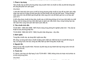 Tiêu chuẩn Việt Nam TCVN 6538:1999 (ISO 6668 - 1991)
về cà phê nhân - chuẩn bị mẫu thử cảm quan