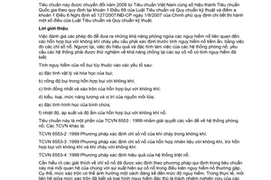 Tiêu chuẩn quốc gia TCVN 6553-1:1999 (ISO 6184-1 : 1985) về Hệ thống phòng nổ - Phần 1: Phương pháp xác định chỉ số nổ của bụi cháy trong không khí