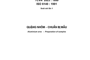 Tiêu chuẩn quốc gia TCVN 2823:1999 (ISO 6140:1991) về Quặng nhôm – Chuẩn bị mẫu