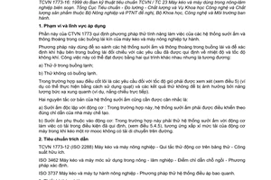 Tiêu chuẩn Việt Nam TCVN 1773-16:1999 (ISO 6097: 1983) về máy kéo và máy nông nghiệp tự hành - phương pháp thử - phần 16: tính năng làm việc của hệ thống sưởi ấm và thông thoáng trong buồng lái kín do Bộ Khoa học Công nghệ và Môi trường ban hành