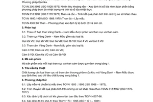 Tiêu chuẩn Việt Nam TCVN 2279:1999 về than Vàng Danh - nam mẫu - yêu cầu kỹ thuật