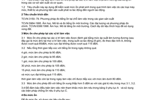 Tiêu chuẩn Việt Nam TCVN 3985:1999 về âm học - mức ồn cho phép tại các vị trí làm việc do Bộ Khoa học Công nghệ và Môi trường ban hành