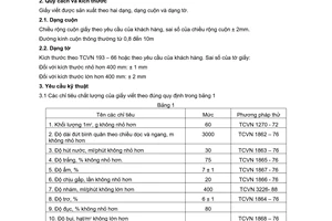 Tiêu chuẩn Việt Nam TCVN 5899:1995 về Giấy viết