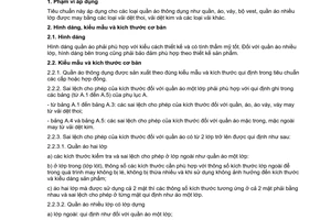 Tiêu chuẩn Việt Nam TCVN 6054:1995 về Quần áo may mặc thông dụng do Bộ Khoa học Công nghệ và Môi trường ban hành