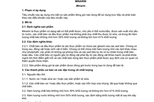 Tiêu chuẩn Việt Nam TCVN 6050:1995 (CODEX STAN 135 : 1981) về minarin do Bộ Khoa học Công nghệ và Môi trường ban hành