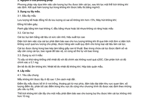 Tiêu chuẩn Việt Nam TCVN 5067:1995 về chất lượng không khí - phương pháp khối lượng xác định hàm lượng bụi