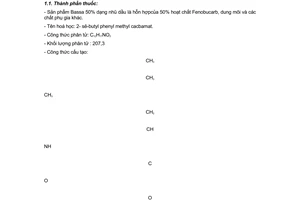 Tiêu chuẩn ngành 10 TCN 212:1995 về thuốc trừ sâu bassa 50% dạng nhũ dầu - Yêu cầu kỹ thuật và phương pháp thử