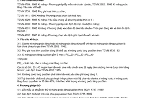 Tiêu chuẩn Việt Nam TCVN 4033:1995 về Xi măng Póoc lăng Puzôland - Yêu cầu kỹ thuật