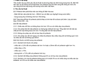 Tiêu chuẩn Việt Nam TCVN 6024:1995 về Protectơ kẽm - Yêu cầu kỹ thuật và phương pháp thử