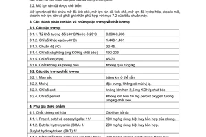 Tiêu chuẩn Việt Nam TCVN 6044:1995 (CODEX STAN 29:1981) về mỡ lợn rán