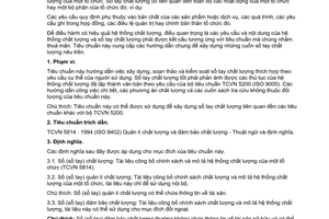 Tiêu chuẩn Việt Nam TCVN 5951:1995 về hướng dẫn xây dựng sổ tay chất lượng