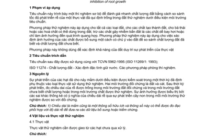 Tiêu chuẩn Việt Nam TCVN 5962:1995 (ISO 11269/1:1993) về chất lượng đất - xác định ảnh hưởng của các tác nhân ô nhiễm đến thảm thực vật đất - phương pháp đo sự ức chế phát triển rễ
