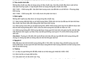 Tiêu chuẩn Việt Nam TCVN 5963:1995 (ISO 11465: 1986) về chất lượng đất - xác định chất khô và hàm lượng nước trên cơ sở khối lượng – phương pháp khối lượng