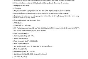Tiêu chuẩn Việt Nam TCVN 5293:1995 (ST SEV 5299-80) về chất lượng không khí - phương pháp Indophenol xác định hàm lượng amoniac