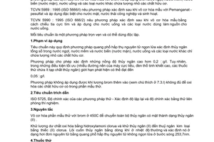 Tiêu chuẩn Việt Nam TCVN 5991:1995 (ISO 5666-3 : 1984) về chất lượng nước - xác định thủy ngân tổng số bằng quang phổ hấp thụ nguyên tử không ngọn lửa phương pháp sau khi vô cơ hóa với Brom