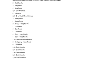 Tiêu chuẩn Việt Nam TCVN 6199-1:1995 (ISO 8165/1:1992) về chất lượng nước - xác định các Fenola đơn hóa trị lựa chọn