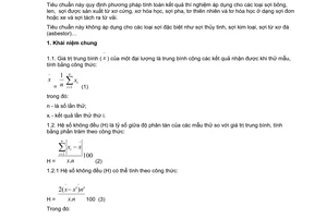 Tiêu chuẩn Việt Nam TCVN 5784:1994 về Vật liệu dệt - Sợi - Phương pháp tính toán kết quả thí nghiệm do Bộ Khoa học Công nghệ và Môi trường ban hành