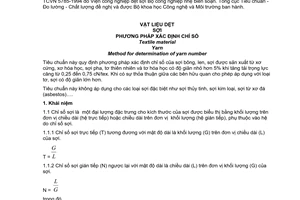 Tiêu chuẩn Việt Nam TCVN 5785:1994 về Vật liệu dệt - Sợi - Phương pháp xác định chỉ số của sợi do Bộ Khoa học Công nghệ và Môi trường ban hành