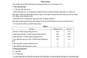 Tiêu chuẩn Việt Nam TCVN 3578:1994 về sắn khô do Bộ Khoa học Công nghệ và Môi trường ban hành