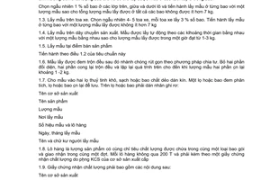 Tiêu chuẩn Việt Nam TCVN 2620:1994 về urê nông nghiệp - phương pháp thử