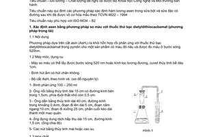 Tiêu chuẩn Việt Nam TCVN 5780:1994 (ISO 6634 – 82) về sữa bột và sữa đặc có đường - phương pháp xác định hàm lượng asen (As) do Bộ Khoa học Công nghệ và Môi trường ban hành