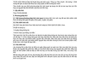 Tiêu chuẩn Việt Nam TCVN 1532:1993 về thức ăn chăn nuôi - Phương pháp thử cảm quan do Bộ Khoa học Công nghệ và Môi trường ban hành