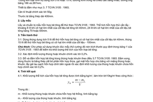 Tiêu chuẩn Việt Nam TCVN 3108:1993 về hỗn hợp bê tông nặng - phương pháp xác định khối lượng thể tích