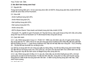 Tiêu chuẩn xây dựng Việt Nam TCXD 133:1985 về thủy tinh - phương pháp phân tích hoá học để xác định lượng Canxi ôxyt và Magie ôxyt