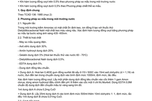 Tiêu chuẩn xây dựng Việt Nam TCXD 139:1985 về thủy tinh - cát để sản xuất thủy tinh - phương pháp phân tích hóa học - xác định hàm lượng đồng oxyt