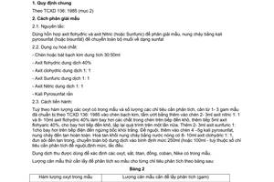 Tiêu chuẩn xây dựng Việt Nam TCXD 137:1985 về thủy tinh - cát để sản xuất thủy tinh – phương pháp phân tích hoá học - xác định hàm lượng sắt ôxyt