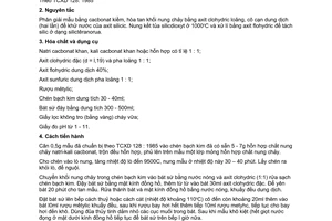 Tiêu chuẩn xây dựng Việt Nam TCXD 129:1985 về thủy tinh - phương pháp phân tích hoá học xác định hàm lượng Silic dioxyt