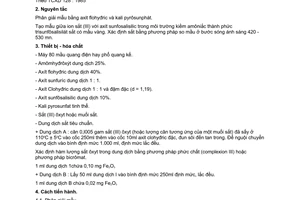 Tiêu chuẩn xây dựng Việt Nam TCXD 131:1985 về thủy tinh – phương pháp phân tích hóa học xác định hàm lượng sắt ôxýt