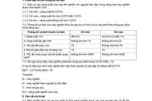 Tiêu chuẩn Việt Nam TCVN 3625:1981 về máy nông nghiệp - máy nghiền thức ăn gia súc