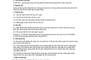 Tiêu chuẩn Việt Nam TCVN 6355-6:1998 về Gạch xây - Phương pháp thử - Phần 6: Xác định độ rỗng