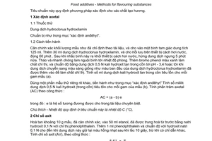 Tiêu chuẩn Việt Nam TCVN 6471:1998 (Phần VI JECFA - FAO FOOD and nutrition paper - 5 Rev. 2) về phụ gia thực phẩm - Phương pháp xác định cho các chất tạo hương do Bộ Khoa học Công nghệ và Môi trường ban hành