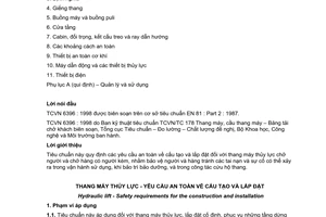 Tiêu chuẩn Việt Nam TCVN 6396:1998 về thang máy thuỷ lực - yêu cầu an toàn về cấu tạo và lắp đặt do Bộ Khoa học Công nghệ và Môi trường ban hành