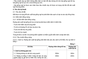 Tiêu chuẩn Việt Nam TCVN 312:1998 về hạt giống ngô lai - yêu cầu kỹ thuật