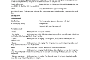 Tiêu chuẩn Việt Nam TCVN 6466:1998 về phụ gia thực phẩm - Chất tạo ngọt - Siro socbitol